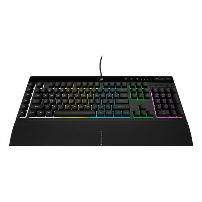 Corsair | Rubber Dome | K55 RGB PRO | Gaming keyboard | Gaming Keyboard | RGB LED light | US | Wired | Black