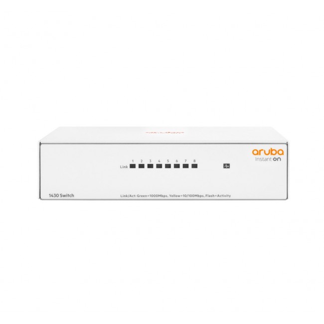 HPE Aruba Networking Aruba Instant On 1430 8G Unmanaged L2 Gigabit Ethernet (10/100/1000) White HPE Aruba Networking Aruba Instant On 1430 8G Unmanaged L2 Gigabit Ethernet (10/100/1000) White
