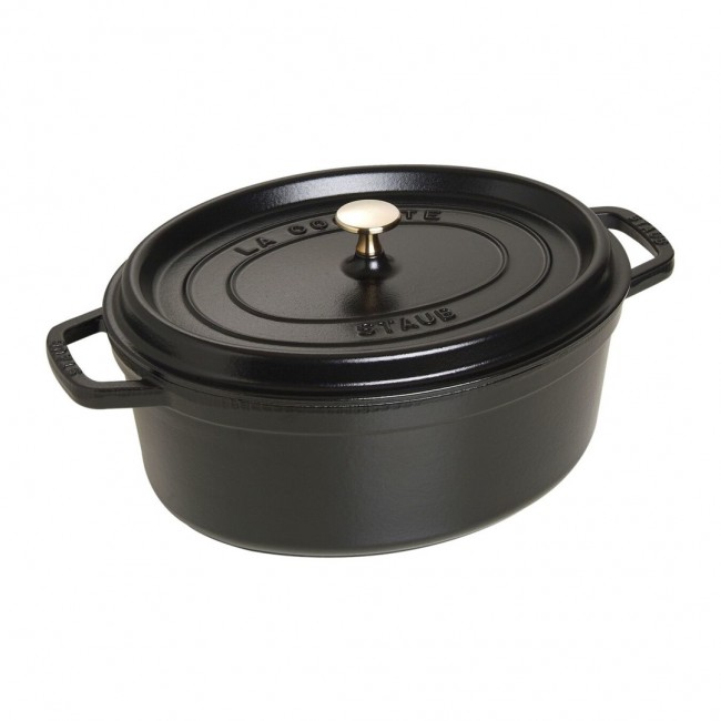 Staub oval cast iron pot - Black, 5.5 ltr Staub oval cast iron pot - Black, 5.5 ltr
