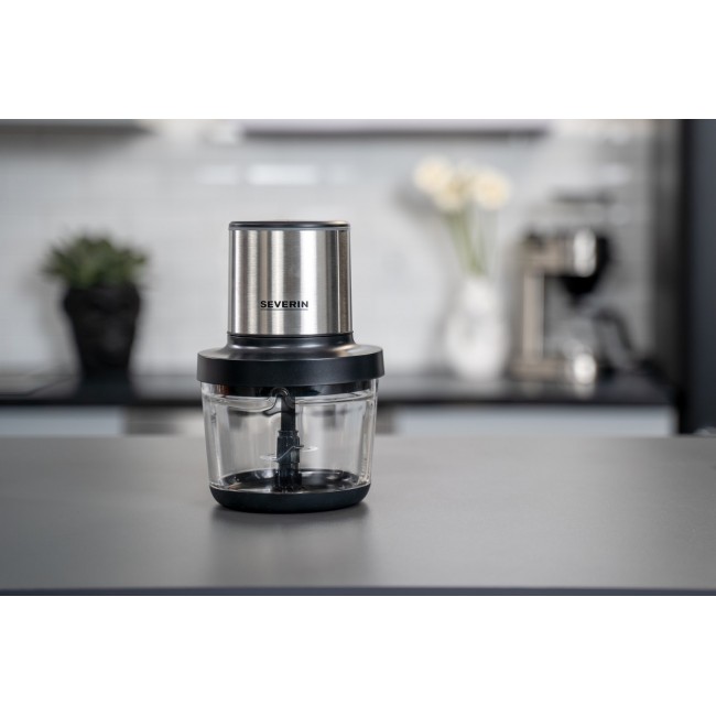 Severin KM 3867 electric food chopper 1 L 400 W Black, Silver, Transparent