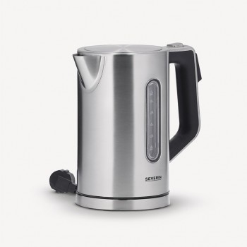 Severin 3418000 electric kettle 1.7 L 3000 W Black, Stainless steel