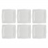 Set of 6 Square Plates Florentina - White, 26.5 cm