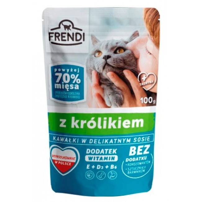 FRENDI Pieces in sauce with rabbit - wet cat food - 100 g