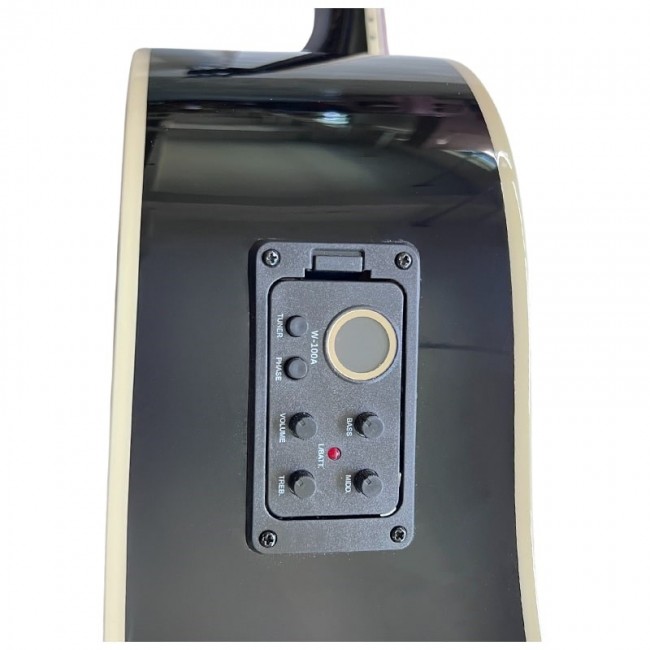 V-TONE VEAG1 CE BK - 4/4 electro-acoustic guitar, black