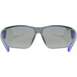UVEX Equate cycling glasses, black/blue matt/mirror blue