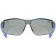 UVEX Equate cycling glasses, black/blue matt/mirror blue