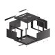 Lanberg WF01-6606-00B rack cabinet 6U Wall mounted rack Black