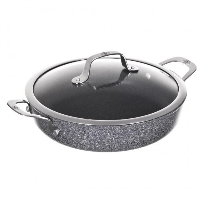 Induction deep frying pan with 2 handles BALLARINI Salina Granitium 24 cm 75002-811-0 Induction deep frying pan with 2 handles BALLARINI Salina Granitium 24 cm 75002-811-0