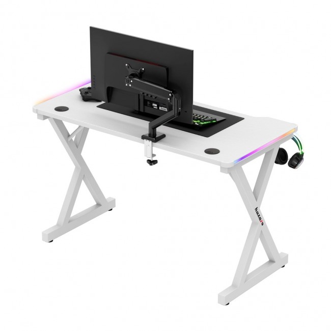 Huzaro Hero 2.3 RGB Gaming Desk white