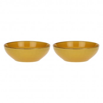 Set of 2 Concerto Ocra Salad Bowls - Yellow, 26 cm