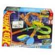 Hot Wheels Neon Speeders Stunt Tracks Tornado Jump Crash Track Set with Motorized Booster & Toy Car