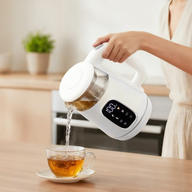 Adler AD 1305WS electric kettle 1.7 L 2200 W Transparent, White, Silver Adler AD 1305WS electric kettle 1.7 L 2200 W Transparent, White, Silver