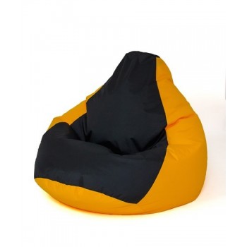 Sako bag pouffe Pear yellow-black XXL 140 x 100 cm