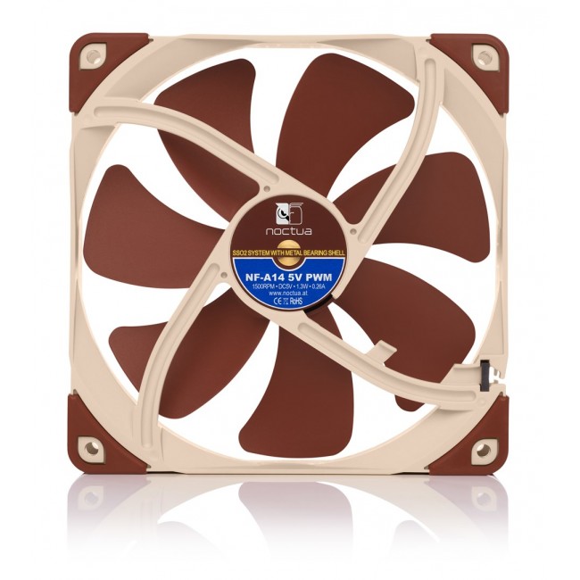 Noctua NF-A14 Computer case Fan 14 cm Beige, Brown Noctua NF-A14 Computer case Fan 14 cm Beige, Brown