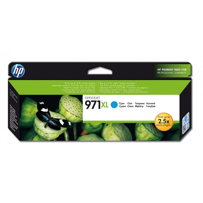 HP 971XL High Yield Cyan Original Ink Cartridge HP 971XL High Yield Cyan Original Ink Cartridge