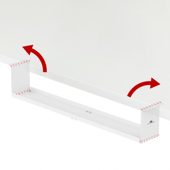 Maclean compact under-desk cable organizer, max load 5kg, white, MC-107 W Maclean compact under-desk cable organizer, max load 5kg, white, MC-107 W