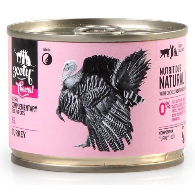 3COTY Cheers! 62. Turkey - wet cat food - 160g 3COTY Cheers! 62. Turkey - wet cat food - 160g