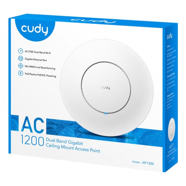 Cudy AC1300 867 Mbit/s White Power over Ethernet (PoE)
