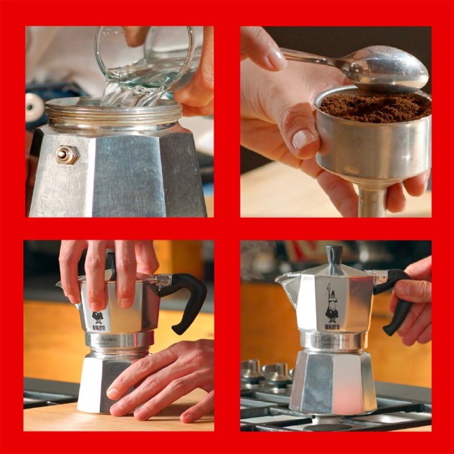 Bialetti Moka Express Moka pot 0.3 L Aluminium, Black