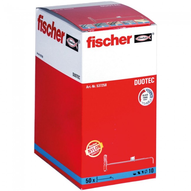 Fischer 537258 screw anchor / wall plug 50 pc(s) Screw & wall plug kit 50 mm