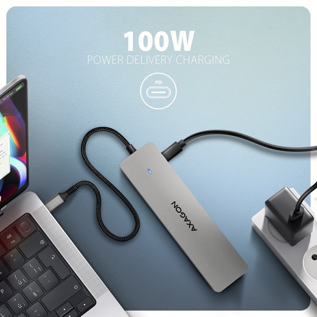 AXAGON HMC-7HX2 USB Hub, 2x USB-A, 1x USB-C