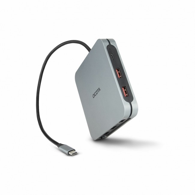 DICOTA D32057 interface hub USB Type-C 10000 Mbit/s Silver