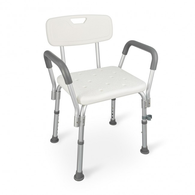 Shower stool with backrest and handles Shower stool with backrest and handles