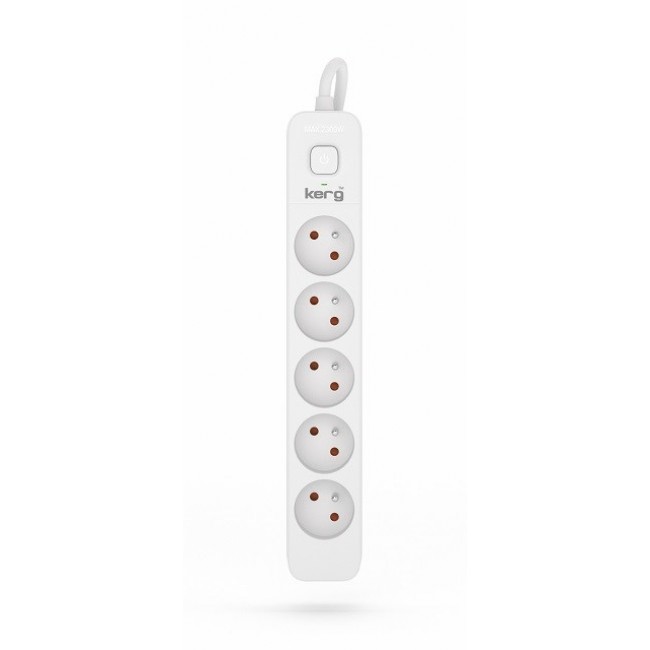 KERG power strip with switch 5 sockets 1,5m-10A