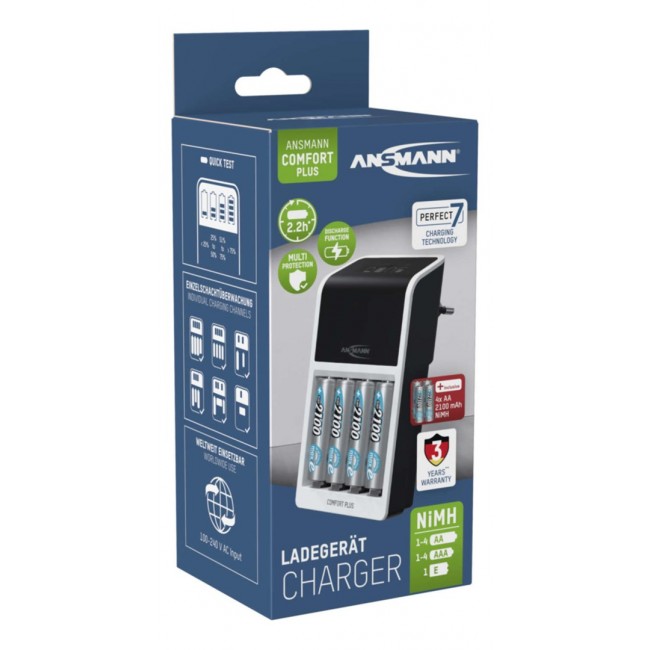 Ansmann Comfort Plus battery charger Universal AC Ansmann Comfort Plus battery charger Universal AC