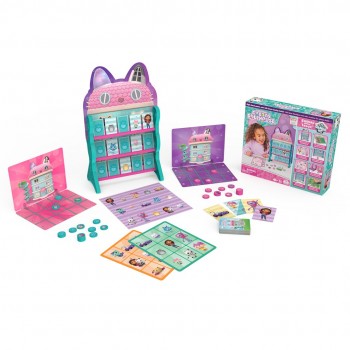 Games Gabby s Dollhouse, HQ Checkers Tic Tac Toe Memory Match Go Fish Bingo Cards Board Toy Gift Netflix Party Supplies, for Kids Ages 4 and up