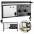 Ergo Office desk divider / organizer, max load 10kg, white board, width 1116mm, black, ER-301 B