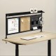 Ergo Office desk divider / organizer, max load 10kg, white and cork board, width 1250mm, black,ER-300 B Ergo Office desk divider / organizer, max load 10kg, white and cork board, width 1250mm, black,ER-300 B