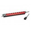 Bachmann 333.937 power extension 2 m 9 AC outlet(s) Indoor Black, Red