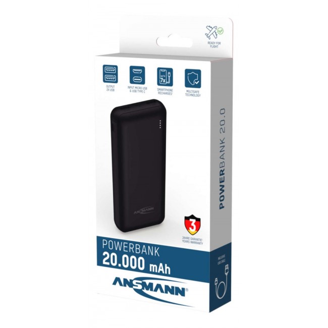 Ansmann PB212 Lithium Polymer (LiPo) 20000 mAh Black