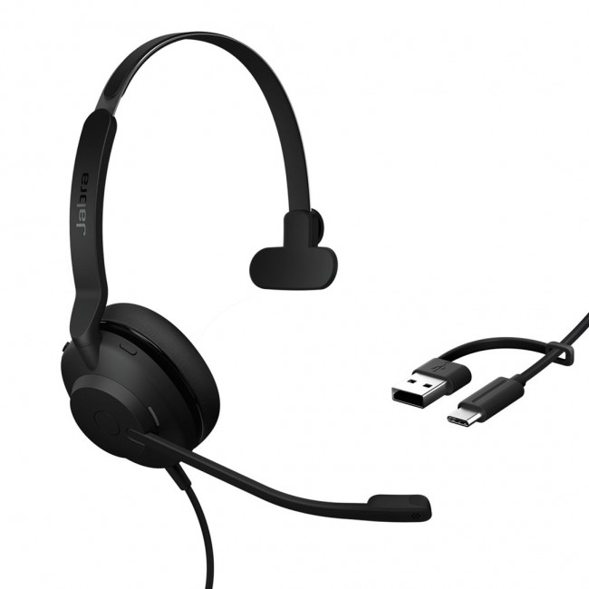 Jabra Evolve2 30 SE USB C/A UC Mono Headset Wired Handheld Office/Call center USB Type-C / USB Type-A Black