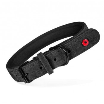 ZOLUX Komfort Leather, black color dog collar 30 cm