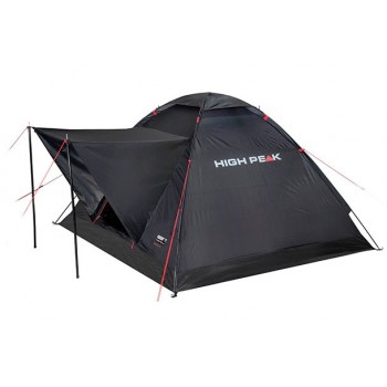 High Peak Beaver 3 Black, Red Pyramid tent