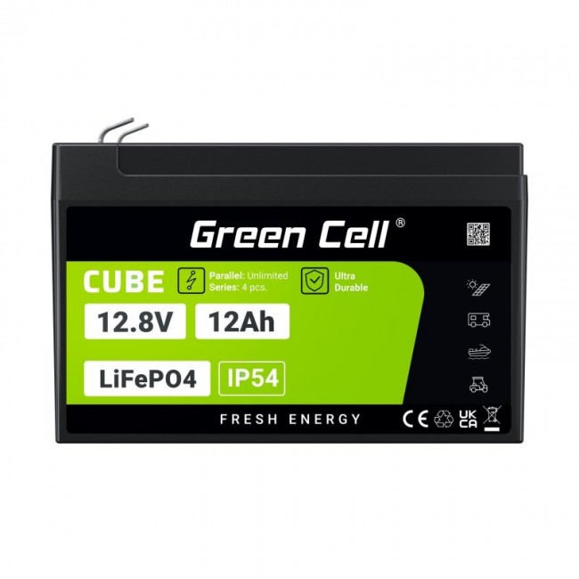Green Cell LFPGC12V12AH UPS battery Lithium Iron Phosphate (LiFePO4) 12.8 V 12 Ah Green Cell LFPGC12V12AH UPS battery Lithium Iron Phosphate (LiFePO4) 12.8 V 12 Ah