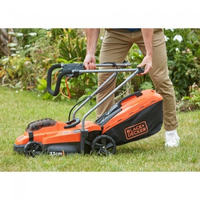 Black & Decker BCMW3318L2 Push lawn mower Battery Black, Orange Black & Decker BCMW3318L2 Push lawn mower Battery Black, Orange