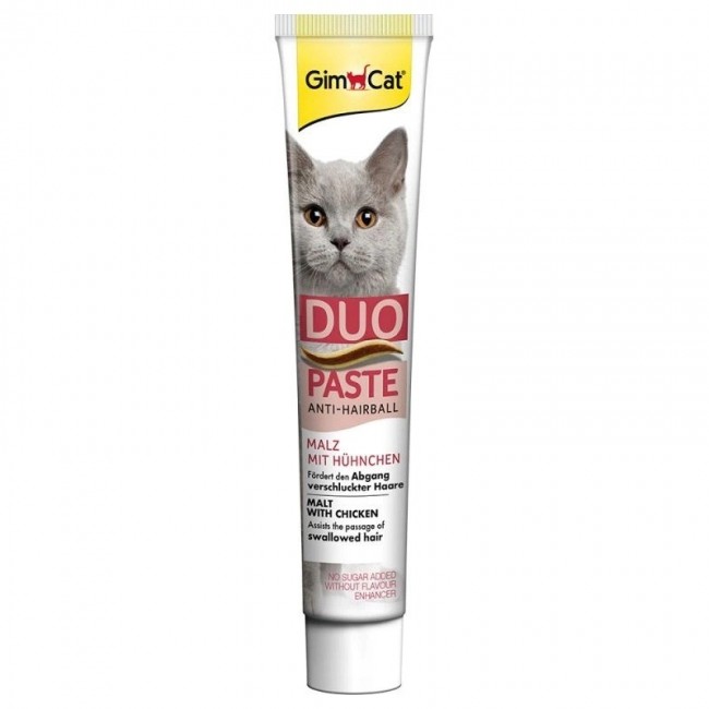 GIMCAT Duo Paste Anti-Hairball with Chicken cat treat 50g