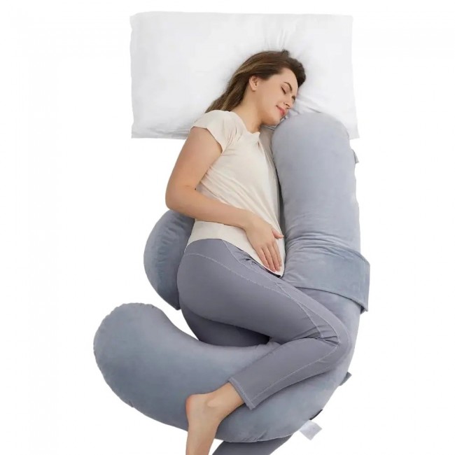 Momcozy PP007 Pregnancy pillow F-shaped Gray