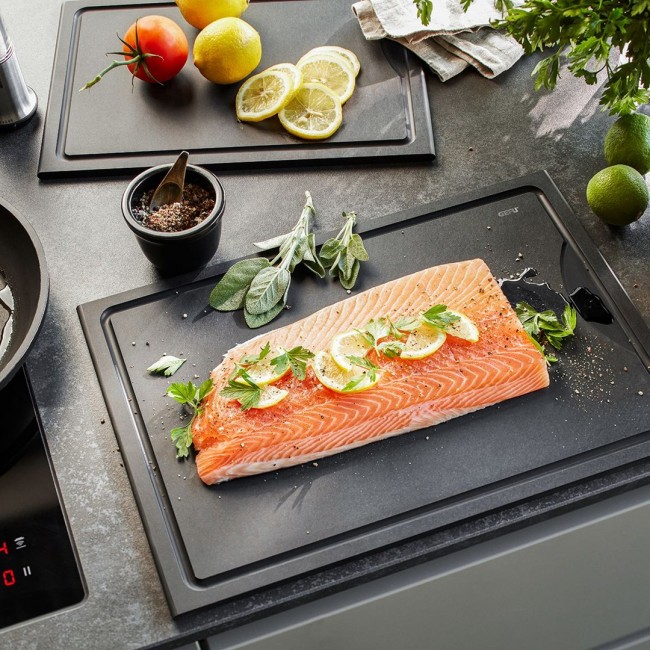 GEFU SLIZE kitchen cutting board Rectangular Wood Grey