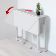 Maclean Folding Desk/Table, White, Mobile, 100x73 cm, max. 50 kg, Corner, L-Shaped, MC-126 L/W