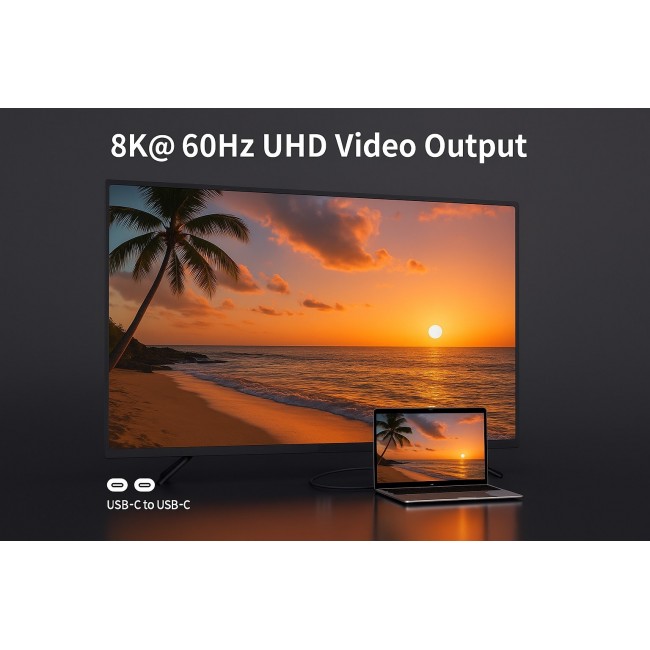 Equip USB-C to C Active Optical Cable, 7.5m, PD 60W, 8K/60Hz, 10Gbps, Video + Data + PD