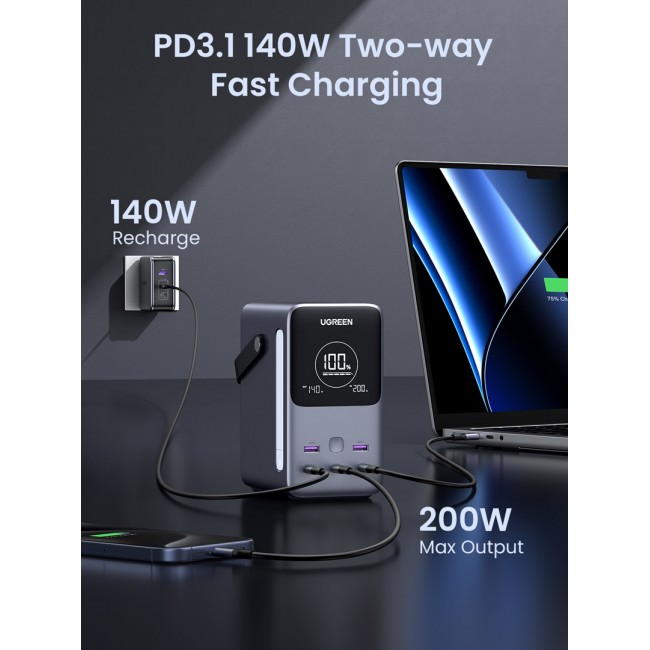 Ugreen Nexode Power Bank 48000 mAh Lithium Grey