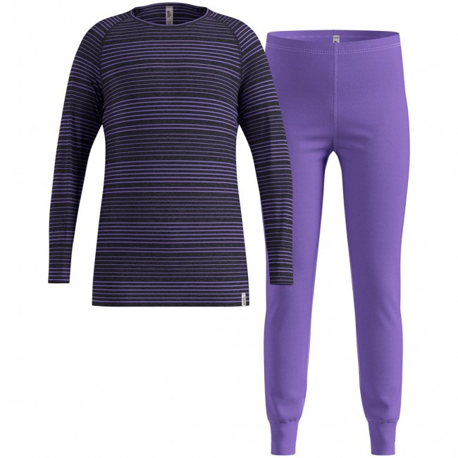 Bielizna termoaktywna - zestaw Odlo Set long ACTIVE WARM SET fioletowa 152