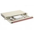Equip 24-Port Fiber Optic Splice Box, LC Duplex, OM4, 1U, Equipped, Grey