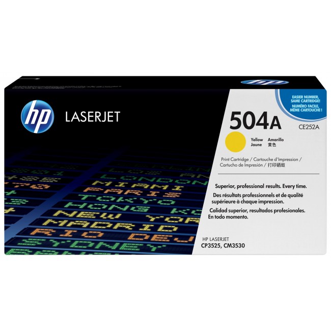 HP 504A Yellow Original LaserJet Toner Cartridge