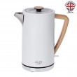 Adler AD 1347W electric kettle 1.5 L 2200 W White, Wood