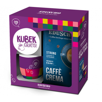 TCHIBO EDUSCHO CREMA STRONG coffee beans 1000G + mug